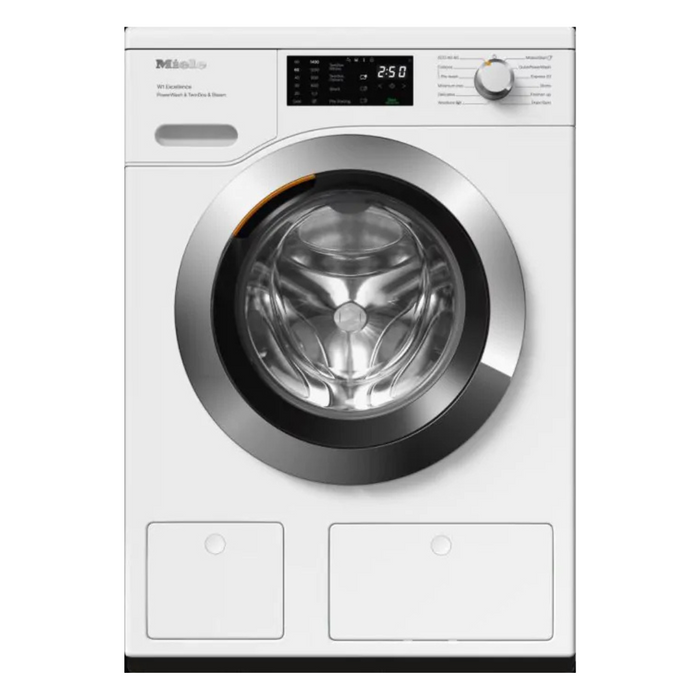 Miele PowerWash and Twin Dos washing machine, 9kg, Chrome Edition Door | WEG885 WCS