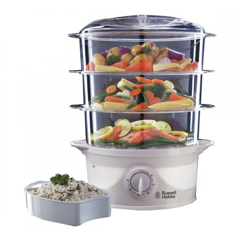 Russell Hobbs 21140 Three Tier Food Steamer 9L 800 Watt | 21140