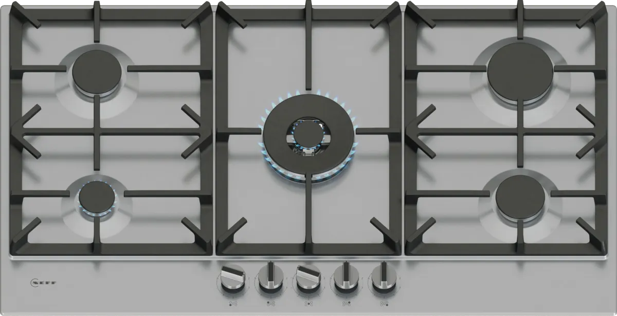 Neff N70 90cm Gas Hob Stainless Steel | T29CIR8N0