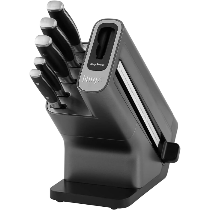 Ninja Foodi K32005UK, StaySharp Knife Block w/ Integrated Knife Sharpener - 5 Piece Set