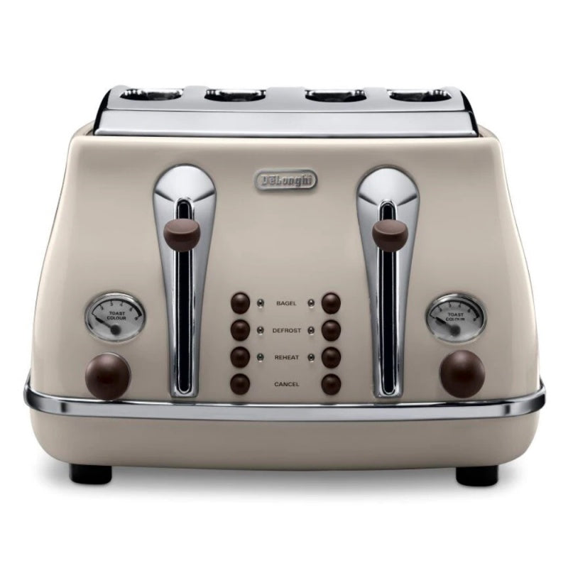 Icona Vintage 4 slice Beige Toaster | CTOV4003.BG