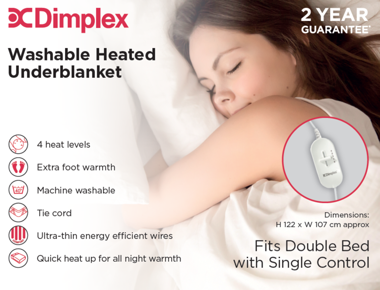 Dimplex Double Washable Heated Underblanket | DUB1002