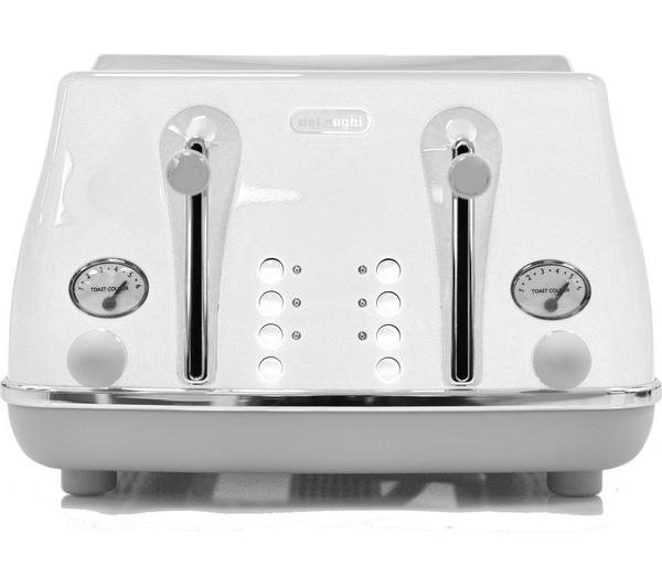 DELONGHI Icona Capitals White 4-Slice Toaster | CTOC4003.W