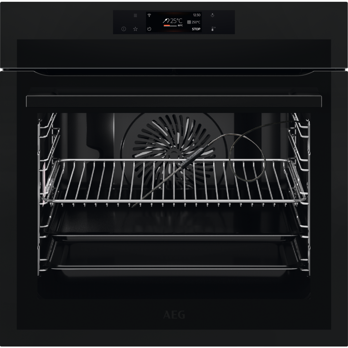 AEG BPE748380T 59.5 cm Built-In Electric Single Oven With Assisted Cooking Matt Black |BPE748380T