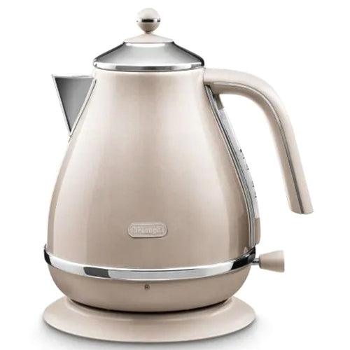 DeLonghi Icona Metallics 1.7L 2000W Jug Kettle  Beige | KBOV3001.BG