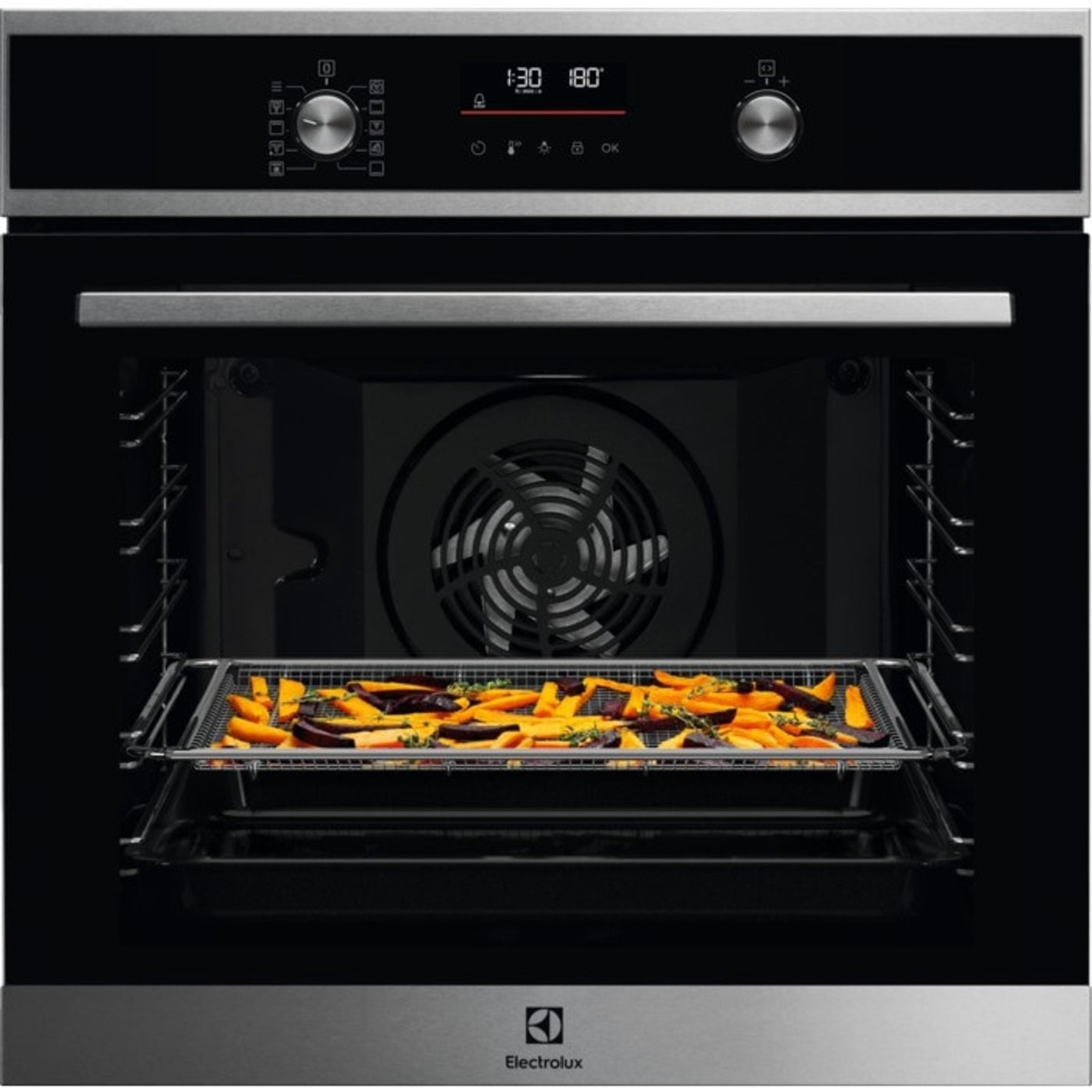 Electrolux Built-In Pyrolytic Multifunction Oven with Air Fry Function Stainless Steel | EOM6P46X