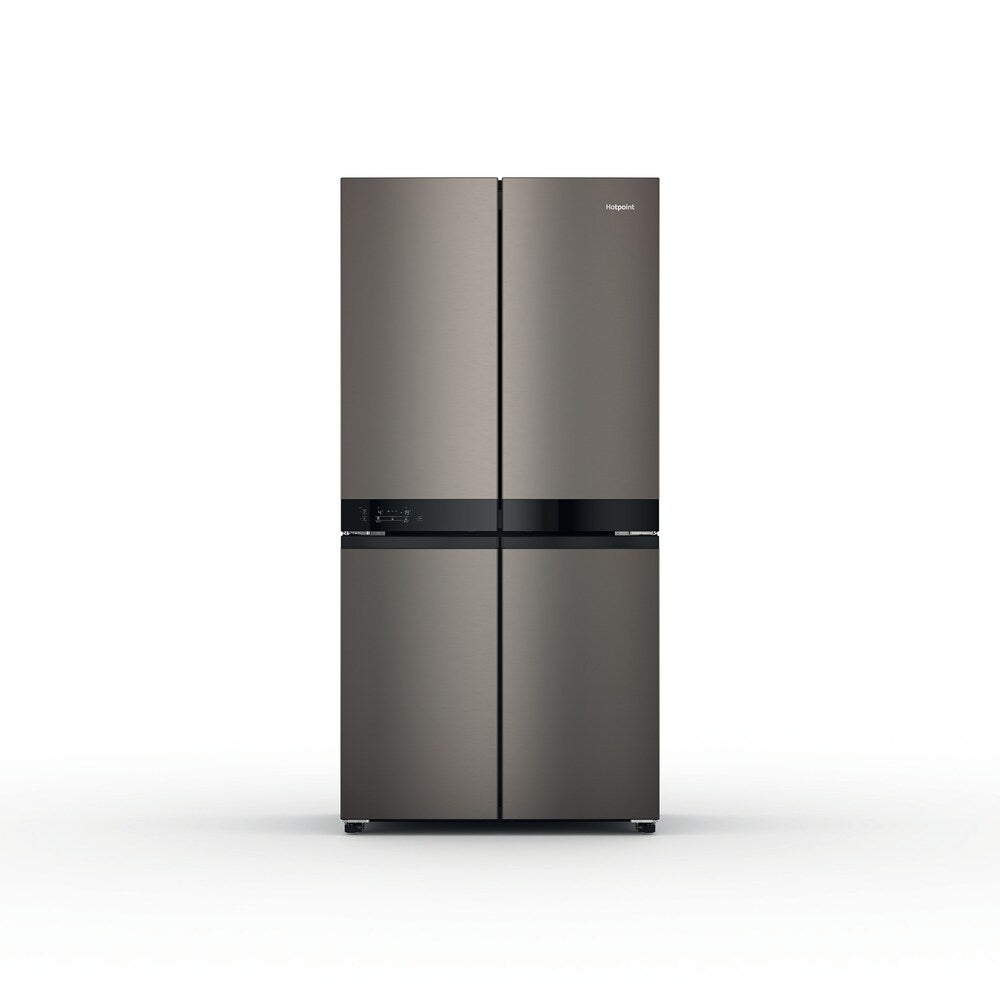 Hotpoint Fridge Freezer French Style 4 Door Black Stainless | HQ9U2BLGUK