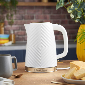 Russell Hobbs Groove Electric Kettle White | 26381
