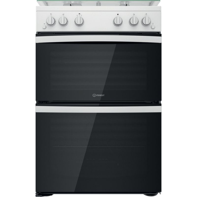Indesit Double Oven 60cm Gas Cooker - White | ID67GOMCW/UK