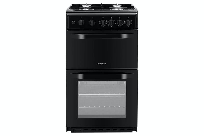 Hotpoint 50cm Gas Cooker with Double Oven | HD5G00KCBUK