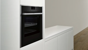 Neff B47FS34H0B, Wifi Connected, Slide & Hide, Full Steam, Built-In Electric Single Oven, Stainless Steel