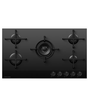 Fisher & Paykel CG905DNGGB4 Gas on Glass Cooktop, Nat gas only 90cm FISHER & PAYKEL