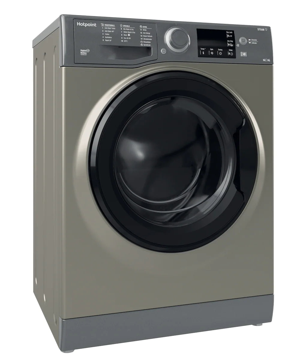 HOTPOINT 9KG/6KG WASHER DRYER 1400 SPIN GRAPHITE | NDB9635GK UK