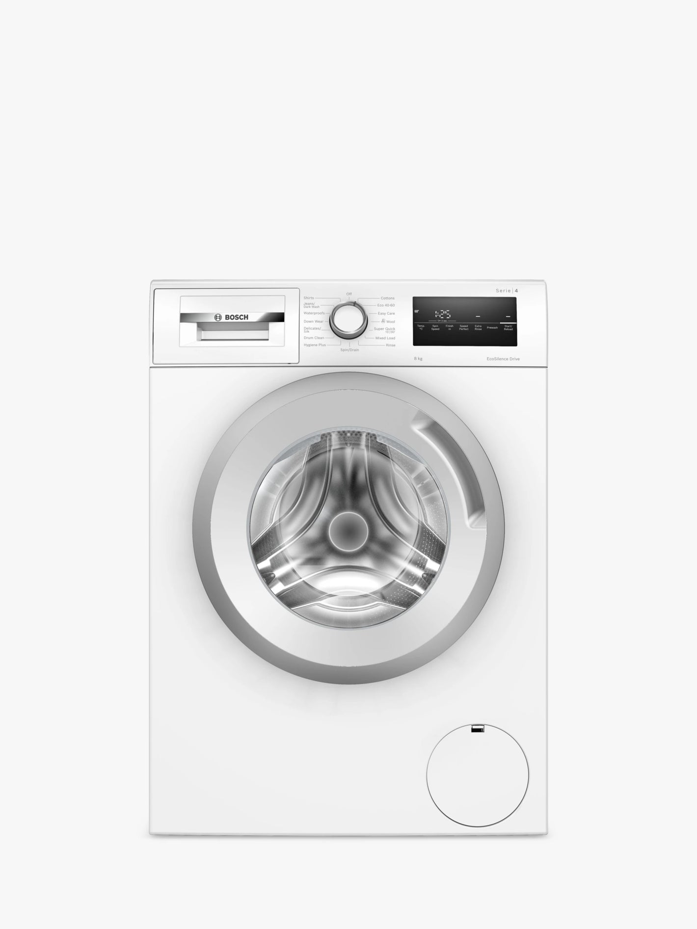 BOSCH Series 4 Freestanding Washing Machine, 8kg Load, 1400rpm Spin, White 5 Year parts & labour| WAN28282GB
