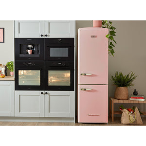 CDA 330 Litre 60/40 Retro Freestanding Fridge Freezer | Florence Tea Rose Ex-Display *LEAD TIME APPLIES FOR NEW UNIT..