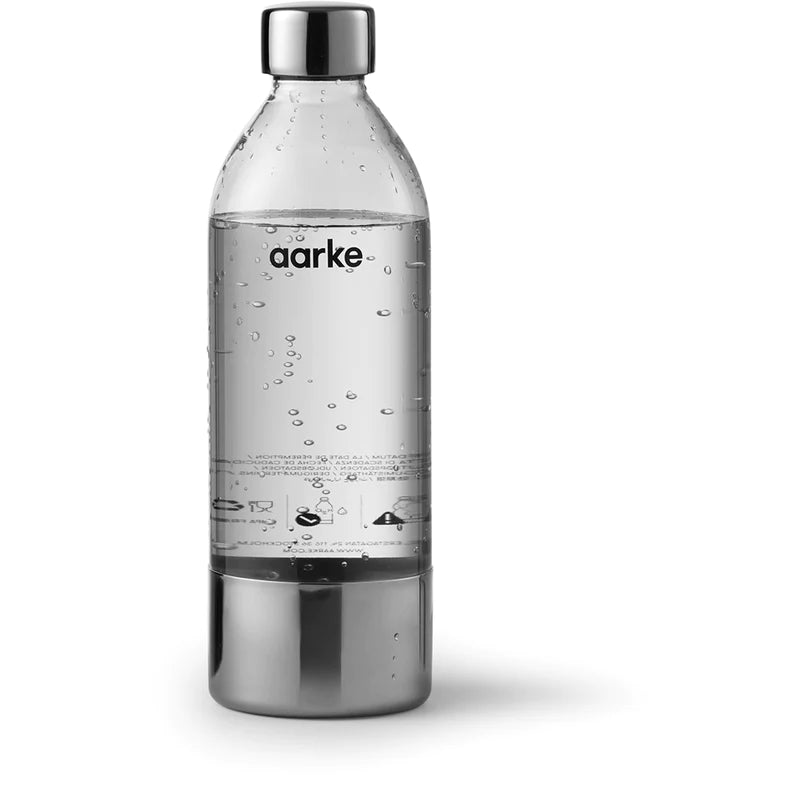 Aarke 1L PET Water Bottle - Polished Steel | 126AAPB1STEE
