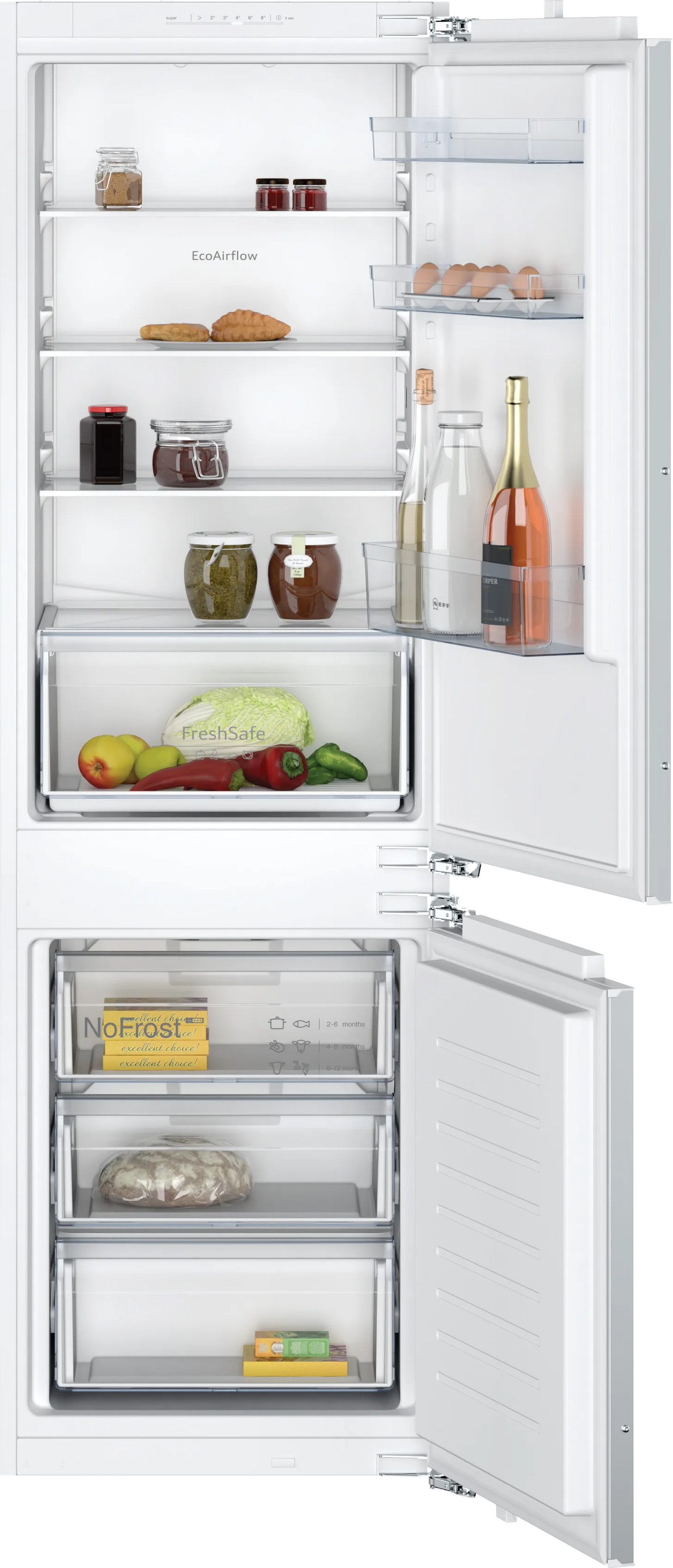 NEFF N30  Integrated 60/40 Fridge Freezer - Fixed Hinge |  KI7861FE0G