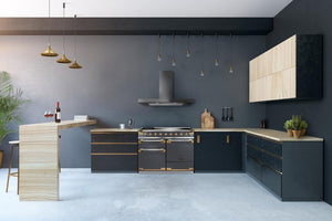 Elise Luxe 110 Induction Slate with Antique Brass trim | ELS110EISL/AB