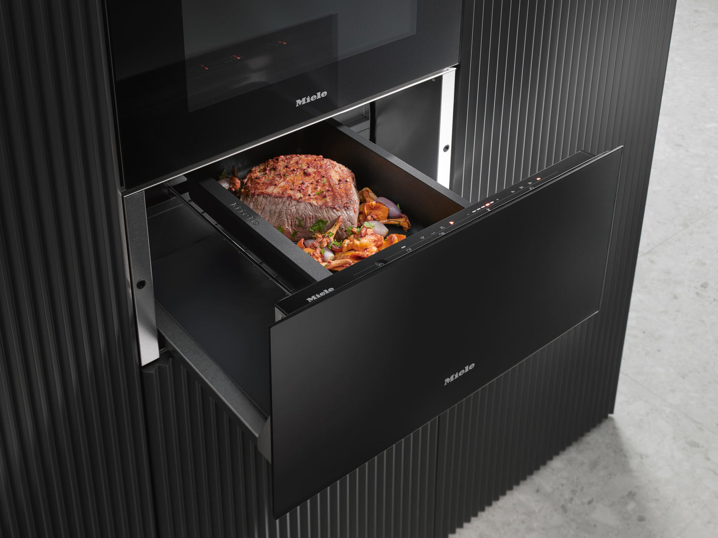 Miele PureLine Warming Drawer Obsidian Black | ESW 7020