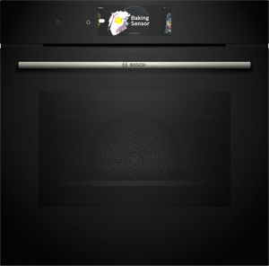 Bosch Series 8 Built-In Single Oven with Digital Control Ring Black  | HBG7784B1