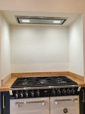 54cm Canopy Cooker Hood - Black Glass | LA-54-CAN-BG-PLUS