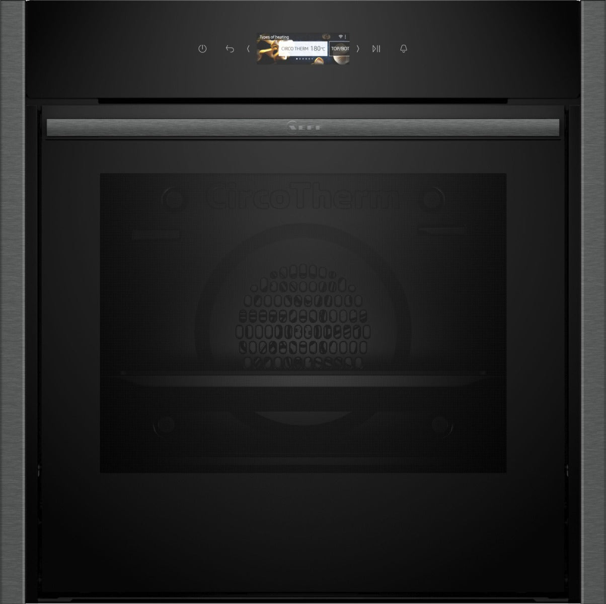 Neff B54CR71G0B N70 Built In Slide & Hide® Single Pyrolytic Oven in Graphite Grey