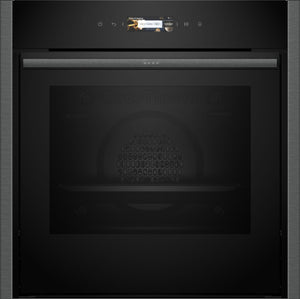 Neff B54CR71G0B N70 Built In Slide & Hide® Single Pyrolytic Oven in Graphite Grey