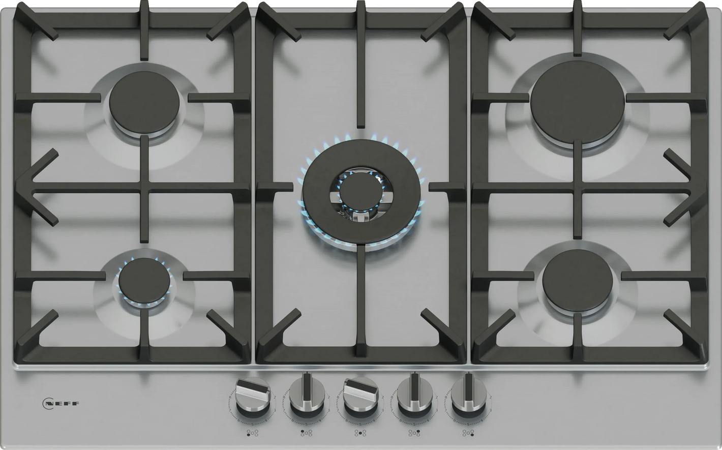 Neff N70 75cm Gas Hob Stainless Steel | T27CIQ8N0