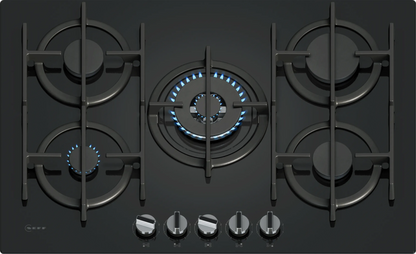 Neff N 70 Gas hob 75 cm Tempered Glass Black | T27PIQ4S0