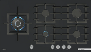 Bosch Series 6 Gas Hob 5 Burner Black | PPM9A6I40