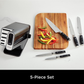 Ninja Foodi K32005UK, StaySharp Knife Block w/ Integrated Knife Sharpener - 5 Piece Set