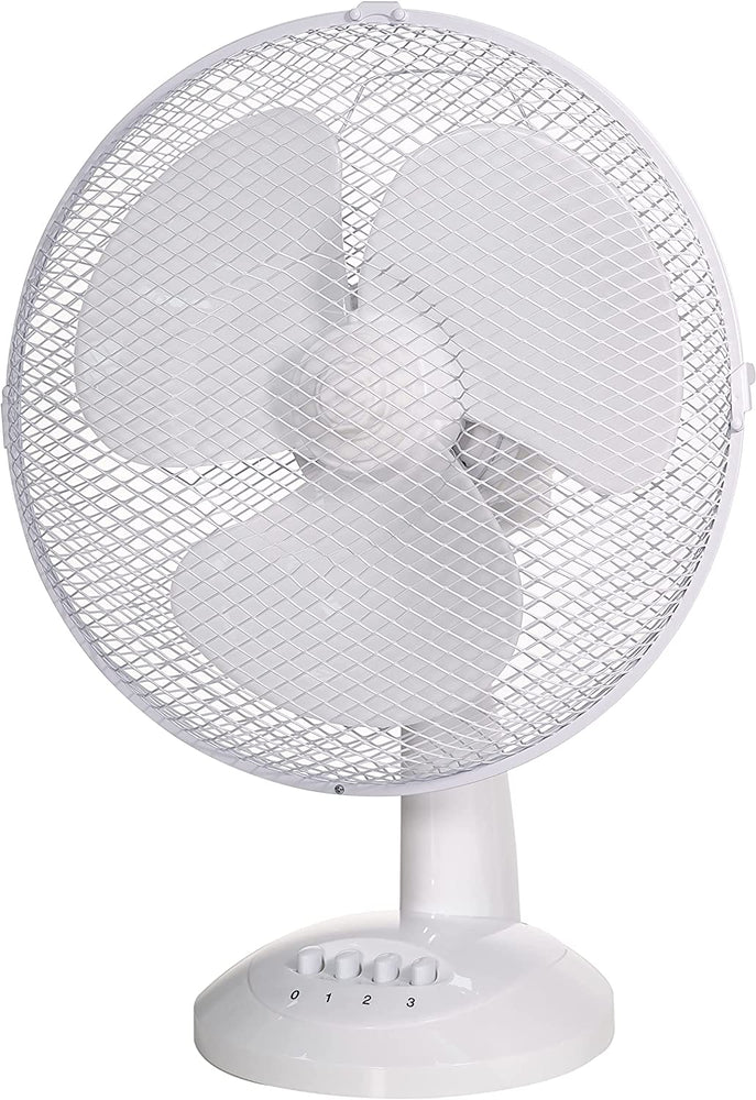 Schallen Home & Office Electric 12" 3 Speed Electric Tilt Oscillating Worktop Desk Table Air Cooling Fan
