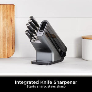 Ninja Foodi K32005UK, StaySharp Knife Block w/ Integrated Knife Sharpener - 5 Piece Set