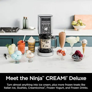 Ninja CREAMi Deluxe 10-in-1 Ice Cream and Frozen Drink Maker - Grey | NC501UK