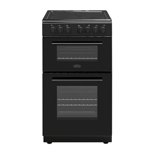 Belling 50cm Electric Cooker Double Oven with Ceramic Hob - Black | BFSE52DOCBK