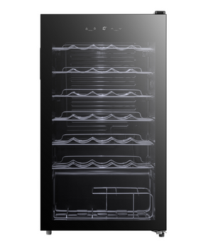 Belling Wine cooler 47cm wide 34 Bottles Led Lighting Chrome Bottle Racks |BWS93BK