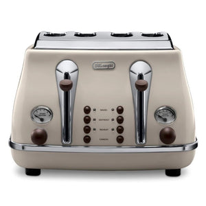 Icona Vintage 4 slice Beige Toaster | CTOV4003.BG