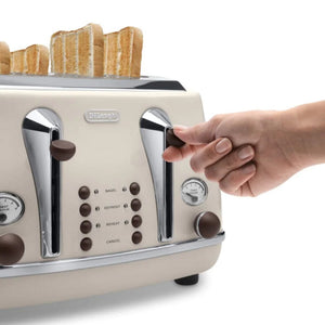 Icona Vintage 4 slice Beige Toaster | CTOV4003.BG
