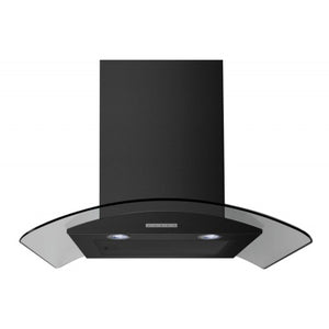 Belling CHIM604GBLK 60cm Curved Glass Chimney Hood