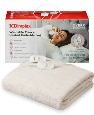 Dimplex Double Washable Fleece Heated Dual Control Under Blanket SKU: DFB2003