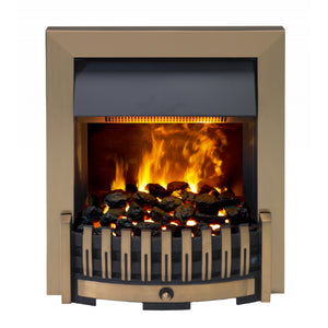 Danville Antique Brass Optimyst Electric Fire Inset | DNV20AB