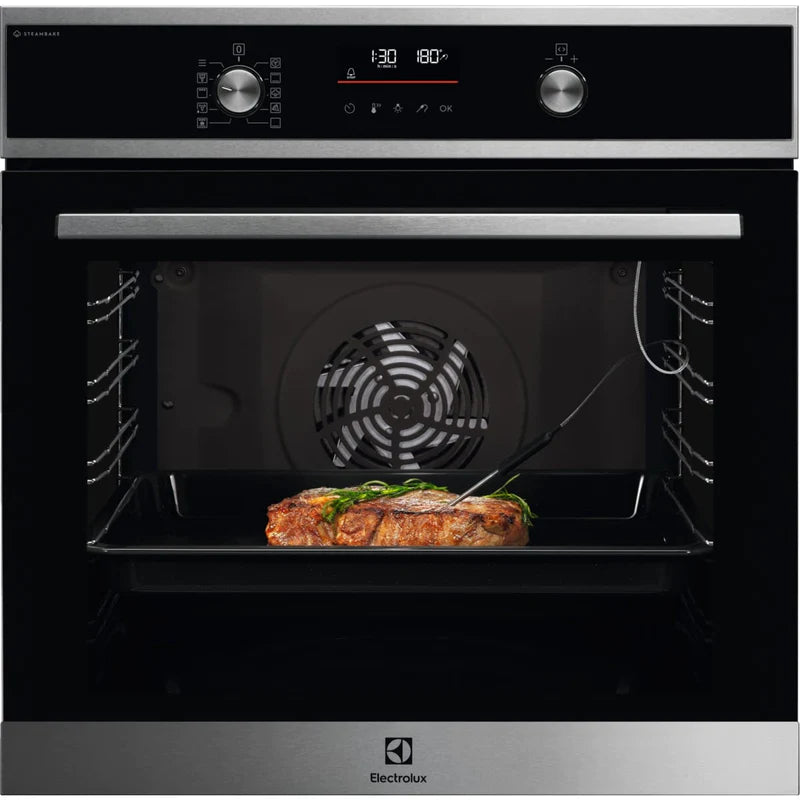 Electrolux 600 SteamBake 72L Built-In Multifunction Electric Single Oven - Stainless Steel | EOD6C46X2