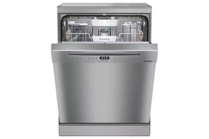 Miele Front Active Plus Freestanding Dishwasher, Stainless Steel | G5310SCCLST