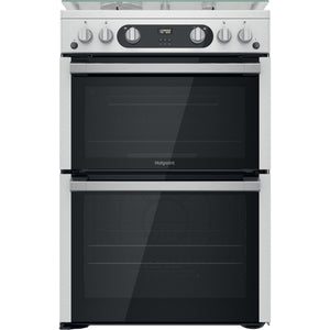 HOTPOINT GAS FREESTANDING DOUBLE COOKER: 60CM | HDM67G0C2CX/U