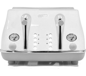 DELONGHI Icona Capitals White 4-Slice Toaster | CTOC4003.W