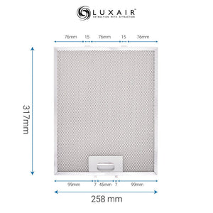 Luxair Metal Grease Filter 317mm x 258mm | MESHGRILL317X258