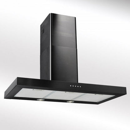 Luxair 110cm Cooker Hood - Flat - Black | LA-110-FLT-BLK
