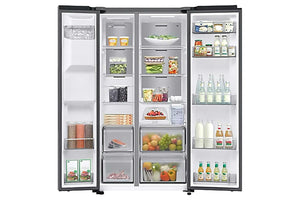 Samsung AI Series 7 American Fridge Freezer Silver.NON PLUMBED | RS70F65KETEU