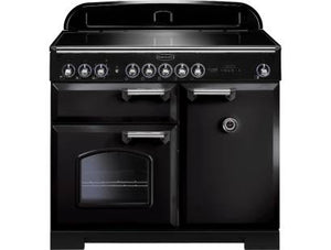 Rangemaster CDL100EIBL/C - 100cm Classic Deluxe Electric Induction Black/Chrome Range Cooker *IN STOCK