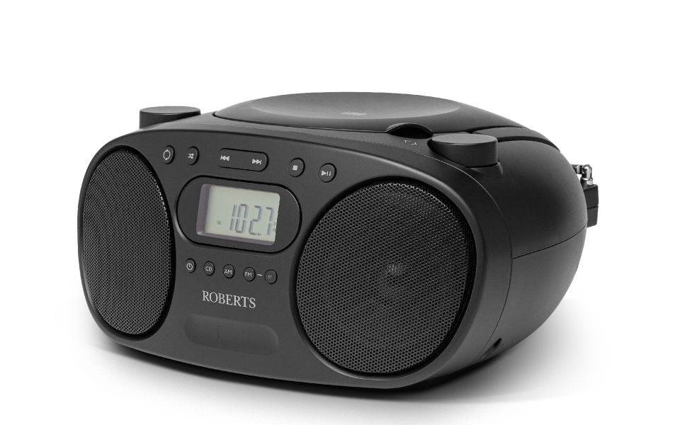 Roberts Zoombox FM Radio Black | ZOOMBOXFMBK